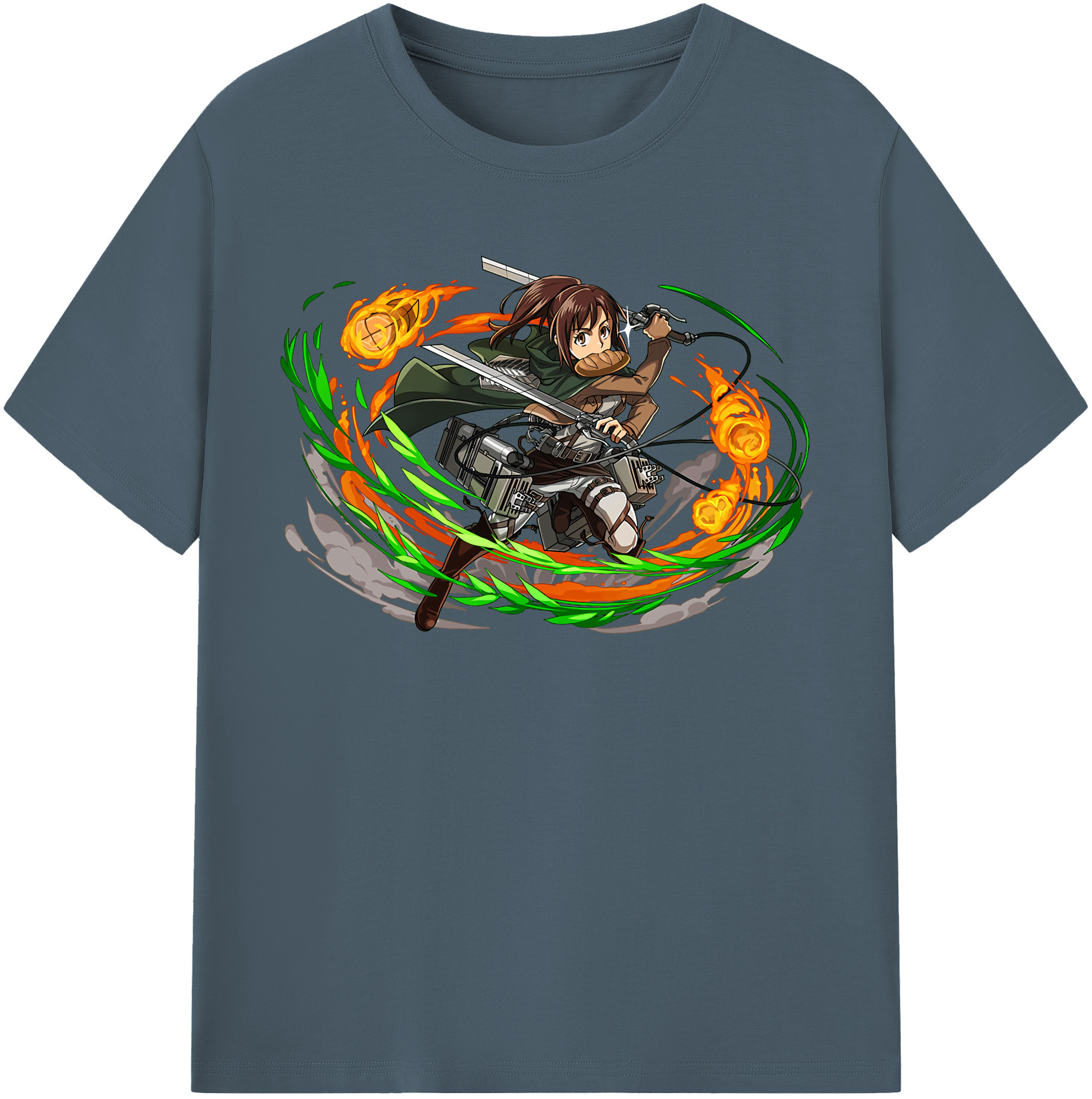 （画像用） 進撃の巨人 サシャ·ブラウス Attack on Titan Sasha Blaus 綿100％半袖Tシャツ（フロントプリント）